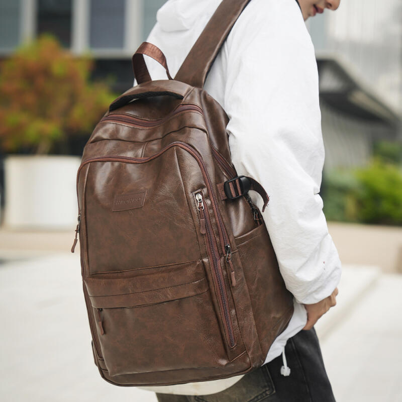 PU Backpack Large Capacity Water-repellent Business Travel Backpack