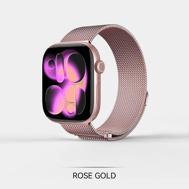 Magnetic Milanese Watch Strap for Apple Watch S11, iWatch 10/9/8/7/SE
