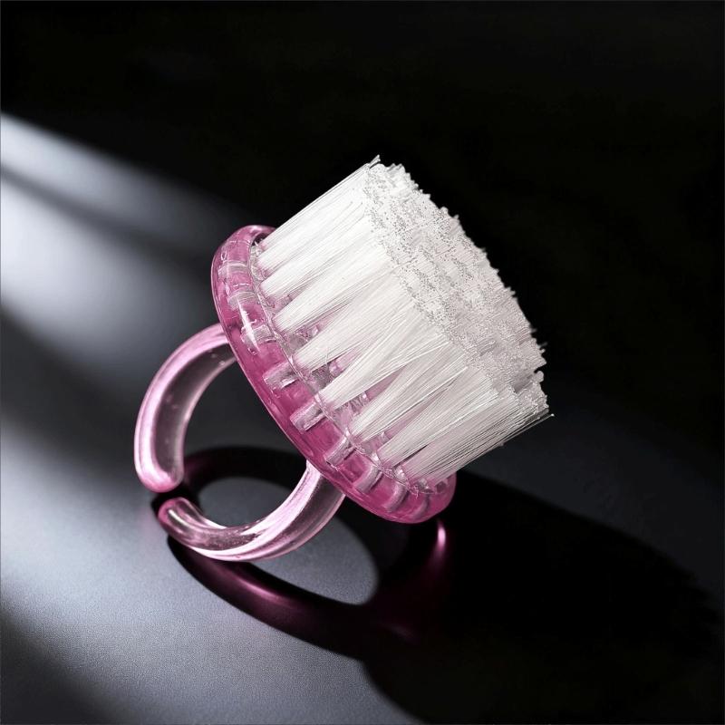 Pack Of 4 Round Head Nail Cleaning Brushes In Macaron Colors For Gentle Nail Hygiene Ergonomic Grip And Portable Travel Friendly Design