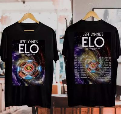 Neues Jeff Lynne's ELO The Over and Out Tour 2024 Schwarzes T-Shirt Größe S-5XL