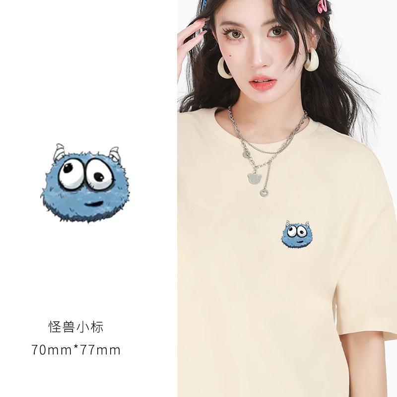 Heat Transfer Sticker Couple Clothes T-Shirt Decorative Pattern Printing Heat Transfer Sticker Hot Ironing Sticker Small