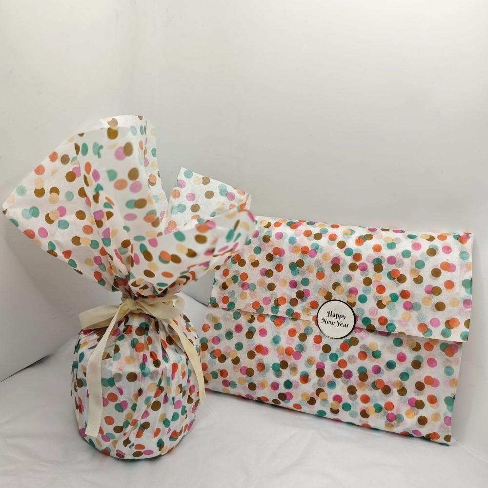 20Pcs Four-Color Christmas Wrapping Paper Polka Dot Pattern Gift Wrapping Paper Wedding