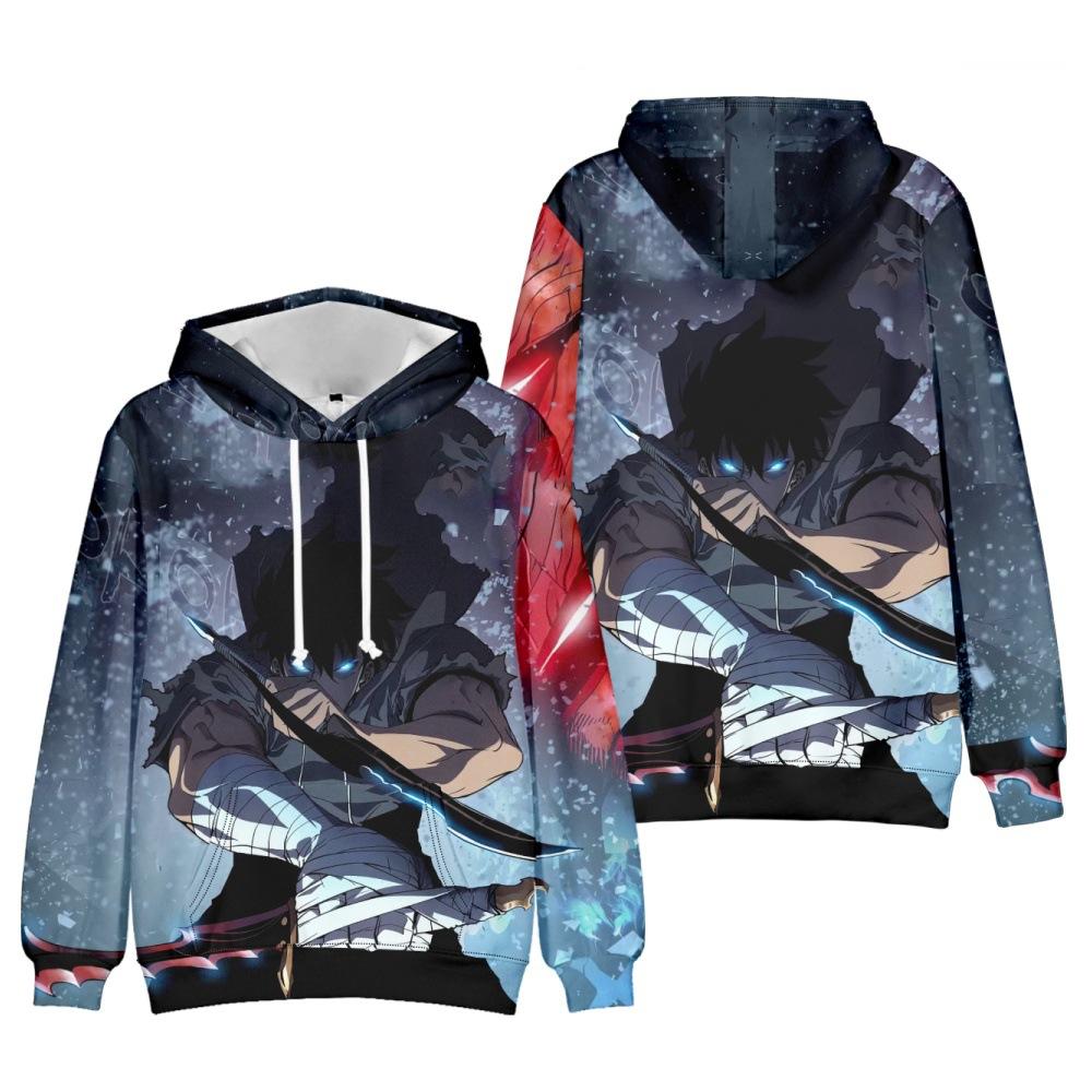 

Solo Leveling Anime Hoodie Streetwear Hooded Sweatshirt Men Women Cosplay Sports Pullovers XXS