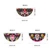 Watercolor Marigold Skeleton Day Of The Dead Fan Flag For Mexican Festival Party Decor