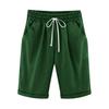 Women's Comfortable Linen Casual Beach Shorts Loose Solid Color Fifth Pants with Pockets