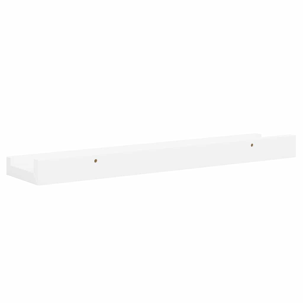 Picture Ledges 2 Pcs White 40 X 9 X 3 Cm MDF
