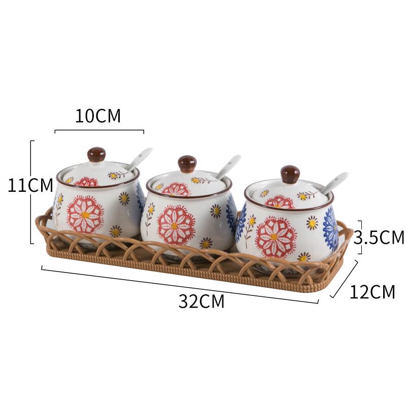 Japanese Style Ceramic Seasoning Jar Set