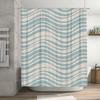 Blue and white stripes waterproof shower curtain modern bathroom decoration waterproof fabric home bathroom accessories wholesal
