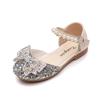 Crystal Princess Closed Toe Sandals, Soft Flat Casual Dance Shoes Summer Footwear for Big Girls
