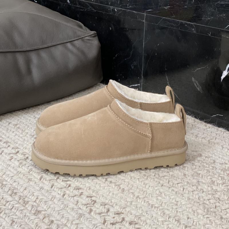 

Зимние угги из овчины с интегрированным мехом, новые, супермини, теплые, с коротким голенищем, шерстяные, хлопковые, женские, утолщенные 40 песочный