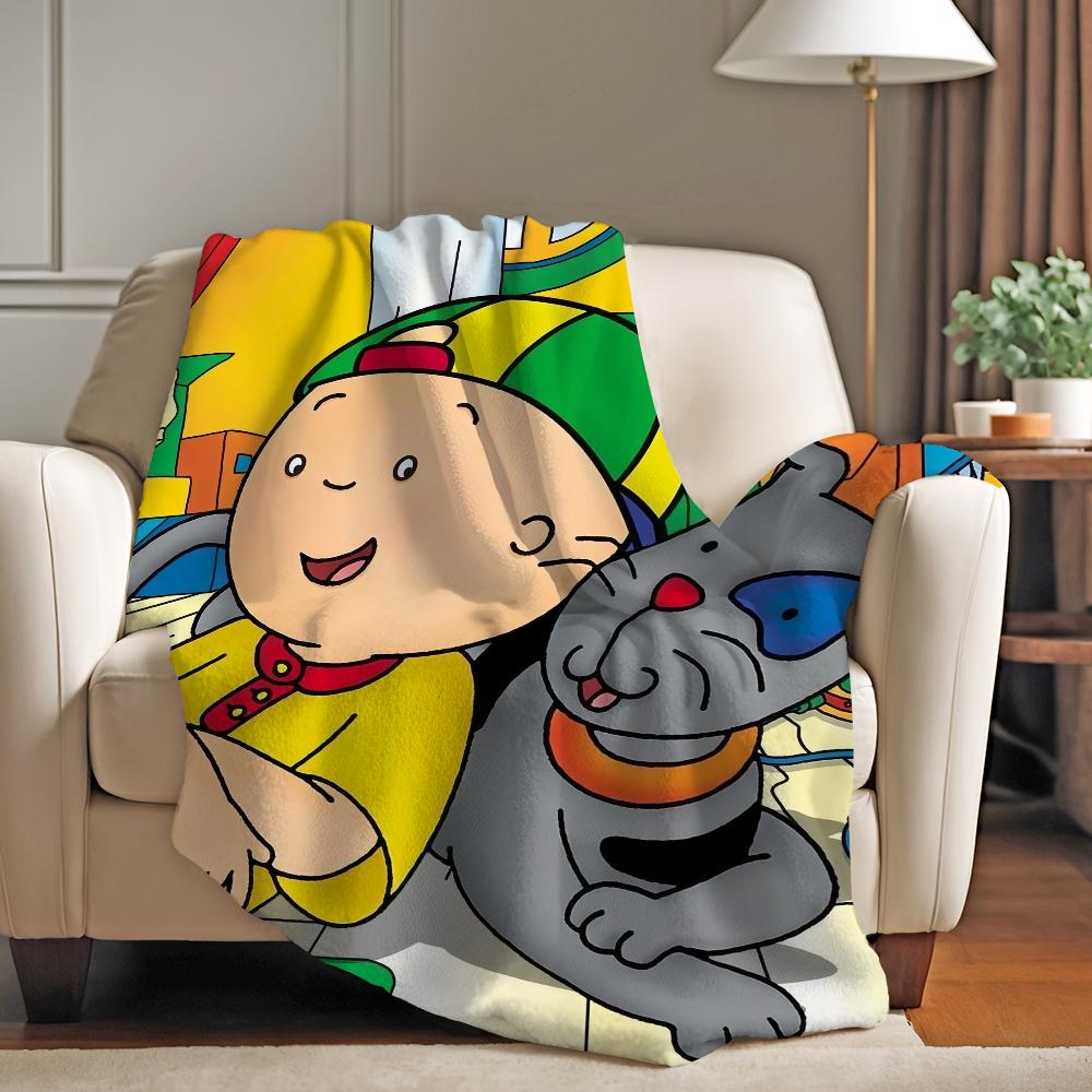 Cartoon Baby Friend C Caillou Blanket Soft and Skin Friendly For Couch Bed Napping Bedspread All Seasons Comforter
