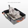 BOOTEELY Foldable Oxford Fabric Cat Litter Box Semi-Enclosed Splash-Proof Waterproof Travel-Friendly Compact Storage Cat Toilet