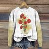 Lily Of The Valley Ombre Print Crew Neck Sweatshirt 3D Printed Women Casual Pullover