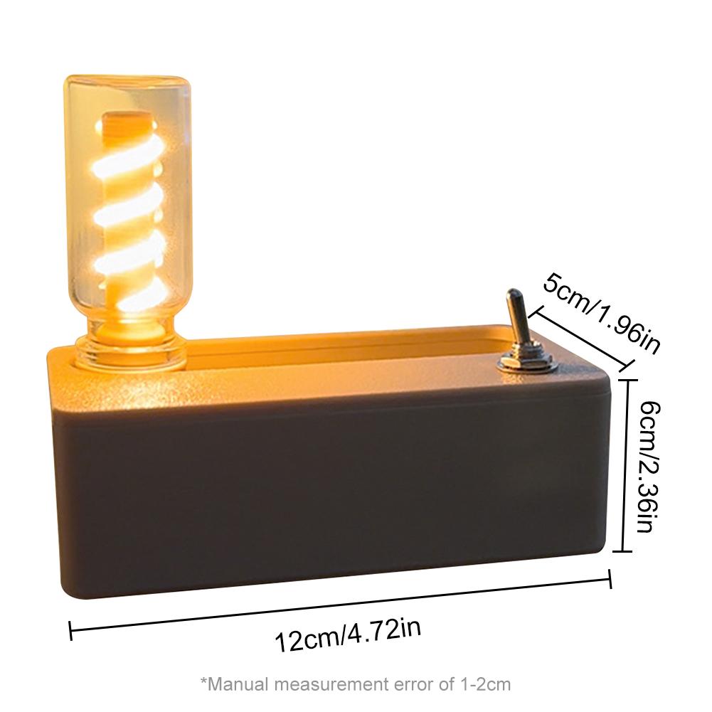 Press Lever Ejection Night Light Atmosphere Light Edison Bulb Relieve Stress Lamp Filament Magnetic Ambient Light Home Decor