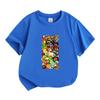 Kinder Jungen Mädchen Rundhals Kurzarm 100% Baumwolle T-Shirt, Niedlicher Spiel Pflanzen gegen Zombies Charakter Aufdruck Lässige Weiche T-Shirts für Kinder Tägliche Freizeitkleidung Sommer