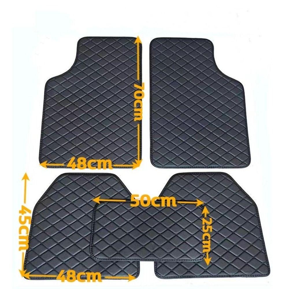 5Pcs/Set PU Leather Car Floor Mats Waterproof Car Floor Protector Rugs  for Front Rear Seats