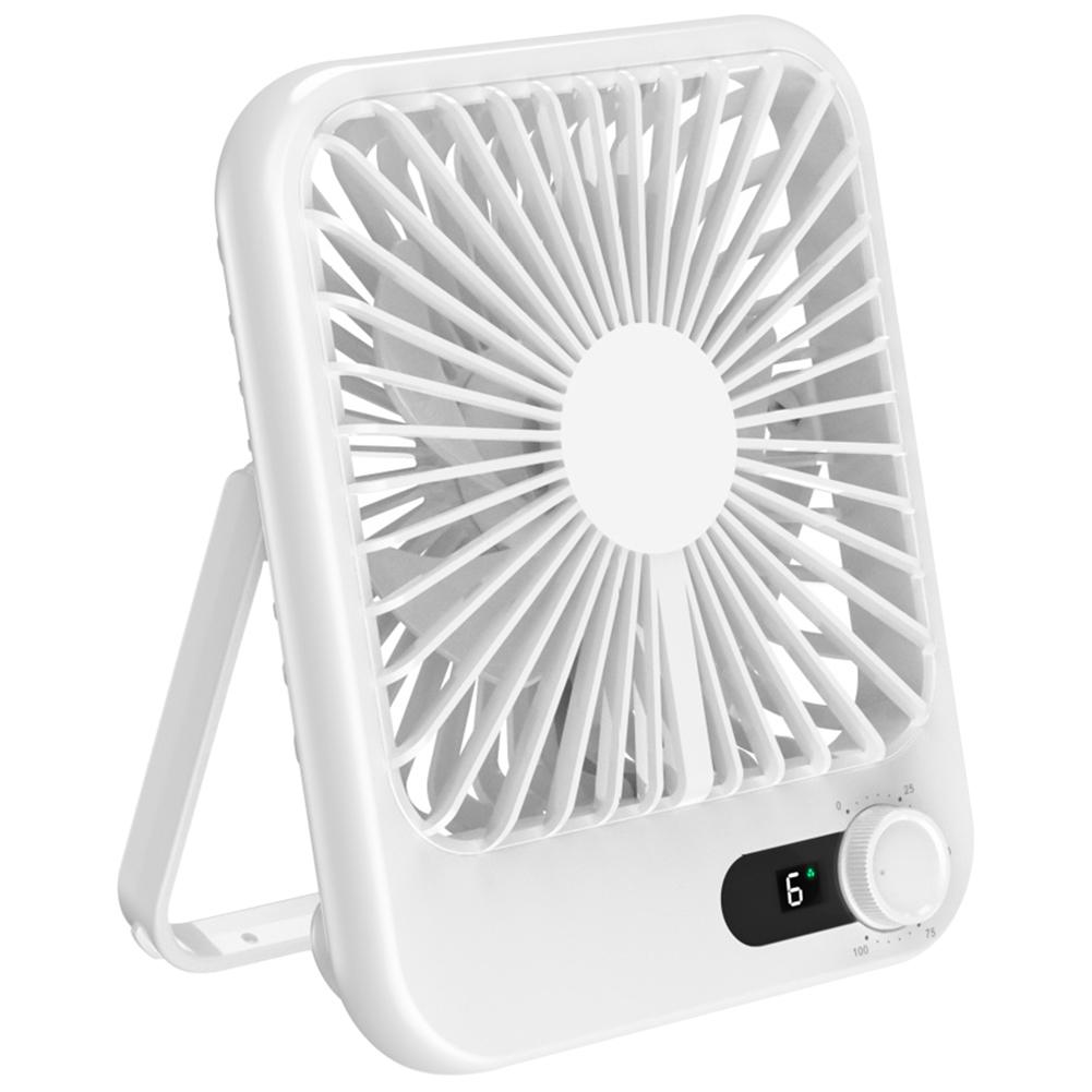 USB/Charging Portable Small Fan Digital Display Personal Desk Fan Adjustable Foldable Fan for Home Room Table Office