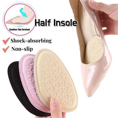 1/2 Pairs 5D Pressure Relief Forefoot Pads for Women High Heel Hidden Half Insole Accessorie Pain Relief Cushion Foot Protector