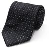 [Michiko London] Brand Necktie, Made In Japan, Silk, Polka Dot Pattern, Pin Dot, Jacquard Weave, Business, Regular Size (D: Black)