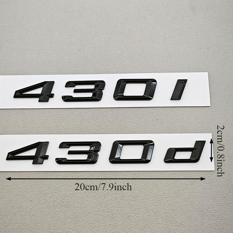 3D ABS Auto Buchstaben Logo 430i 430d Plakette Aufkleber Emblem Abziehbilder Für BMW 4er Serie 430i 430d G22 G26 G23 Heckkennzeichnung Zubehör