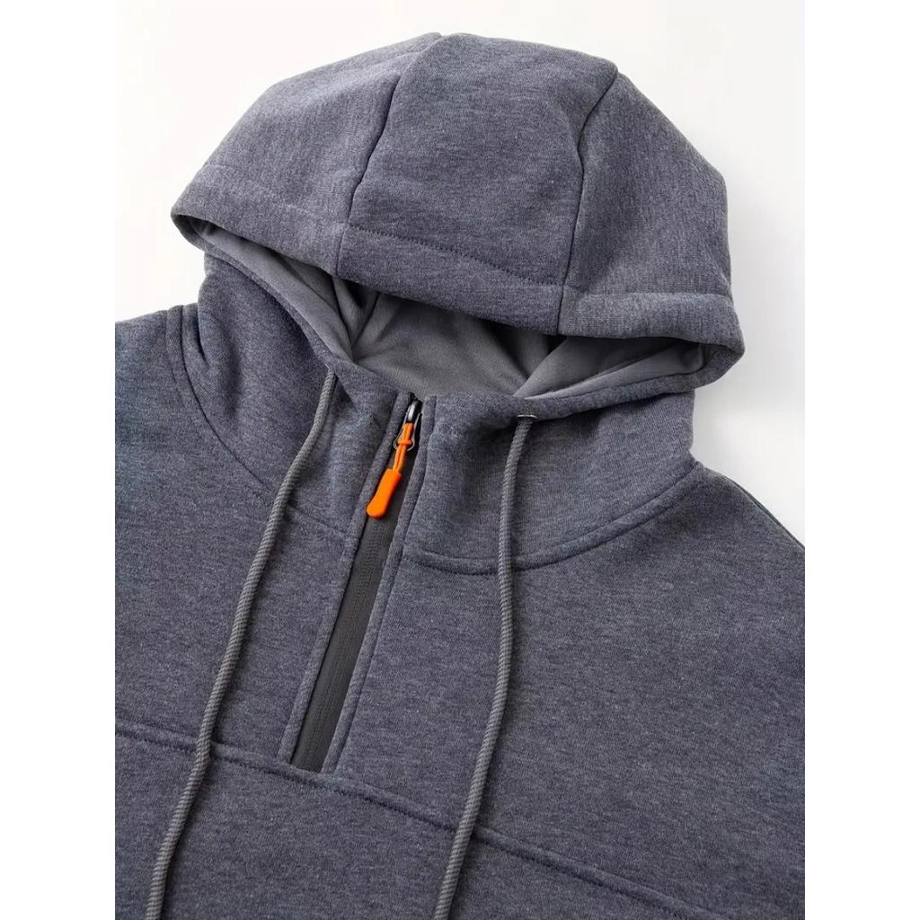 Frühlings- und Herbst Herren Lockerer Hoodie Hoodie Halbreißverschluss Pullover Herren Sport- und Freizeit-Hoodie