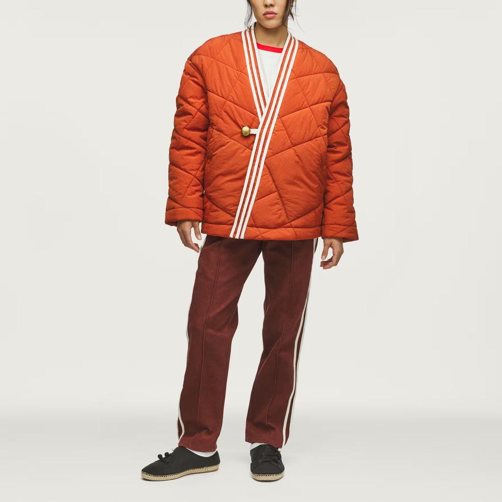 Adidas Originals × CLOT Zavinovací bunda od Edisona Chena CNY Nový čínský styl Pruhovaná bunda s výstřihem do V Teplá bunda s dlouhým rukávem Unisex bunda KD4030