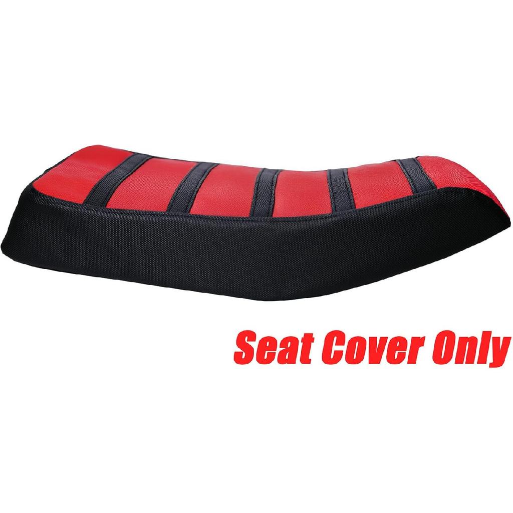 JMCHstore Red Ribbed Mini Bike Seat Cover, Gripper Soft Seat Cover for Monster Mega Moto MMB80 80cc MMB105 105cc, for Coleman Realtree RB100 RT100