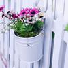 Desktop Bucket Flower Pot Storage Barrels,Pen Holder Decorative Plant Pots,Metal Iron Flower Pots Bucket Flower Pot with a Hook