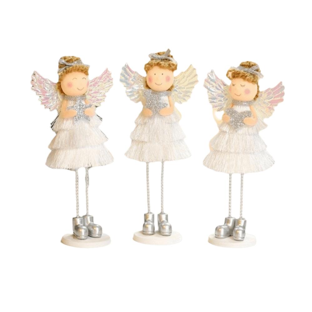 New Christmas Decor Angel Girl Figurine 15cm Cute Fairy Elf Figurine Desktop Ornament Creative Angel Thoughtful Gift
