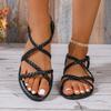 Dámske Sandále Topánky Móda Elegantné Dámske Topánky Párty Dámske Sandále Vonkajšie Ploché Zapatos De Mujer Dámska Obuv