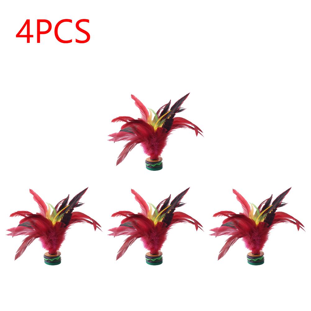 1-10pcs 20cm Feather Kick Shuttlecock Colorful Feathers Foot Kick Handwheel Feather Shuttlecock Wear Resistant for Exercise