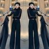 European High-End Winter Wool Wide-Leg Pants: Stylish, High-Waisted, Versatile, and Warm Women's Casual Trousers.