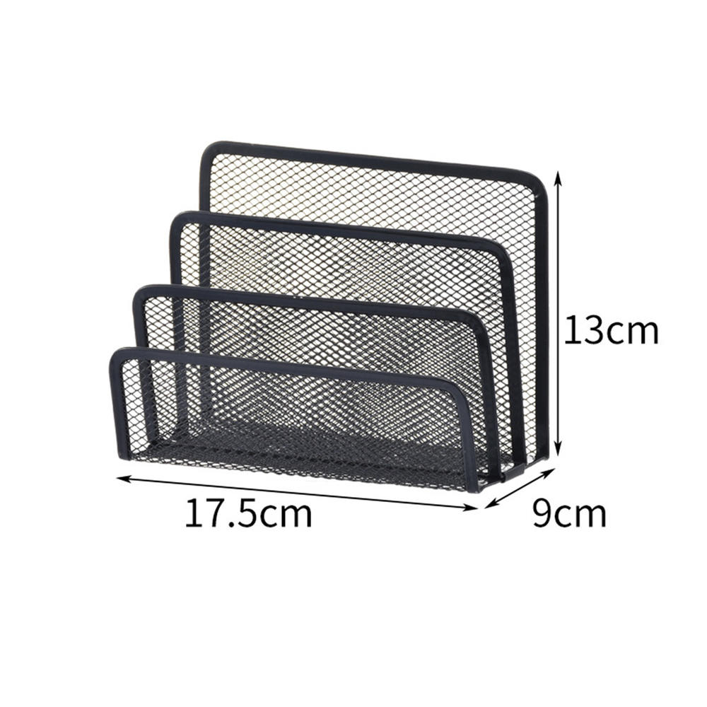 

Stationery Organizer Notebook Stand Rack 3-Layer Metal Iron Mesh Holder For Magazine Document File Book Rack Organizer Office
