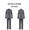 2024 Women's Gray Professional Suit Set - Spring/Autumn High-End Jacket for Workplace, Commute, or Interview