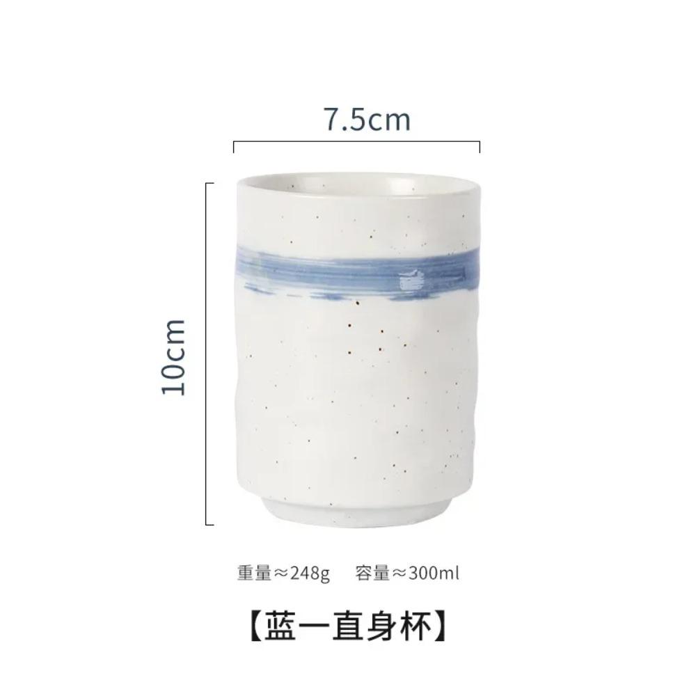 1pcs Retro Painted Ceramic Teacups Straight Cup Hand-painted Wind Mug Drinking Cups Mugs and Small Teacups