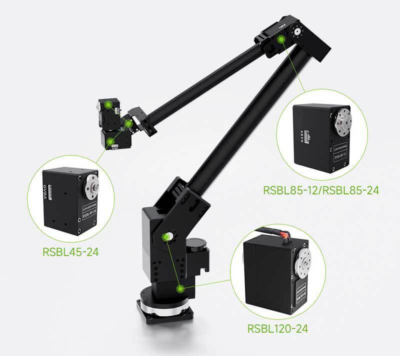 RS485 High-Precision 360° Magnetic Encoder Servo Motor 120KG.CM