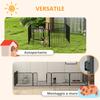 6-Panel Modular Indoor/Outdoor Dog Playpen, Steel, 164x83x60 cm, Black