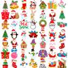 54pcs Temporary Tattoo Snowman Stickers Waterproof Long-lasting Body Stickers Christmas Tree Stickers Cartoon For Shoulders