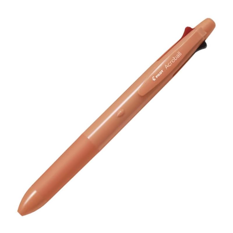 

pilot acro ball 4+1 multifunctional ballpoint pen Equipped with 0.5mm oil-based ink (black, red, blue, green), 0.5mm mechanical pencil, coral orange,