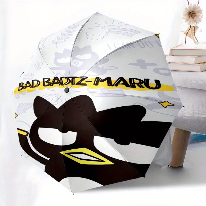 Badtz Maru,Character Automatic Folding Umbrella Simple 8 Rib Design, Bright Cartoon Pattern, Durable Iron Frame, Suitable For Travel, Outdoo