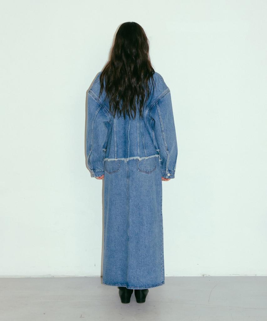 Bopeu Bean Denim Long Skirt