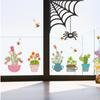 Black Waterproof Spider Web Window Prank Spider Sticker Halloween Decoration Wallpaper Decal