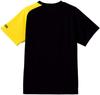 VICTAS Unisex Table Tennis Shirt Block Logo Tee (Black/Yellow, Medium, 632102)
