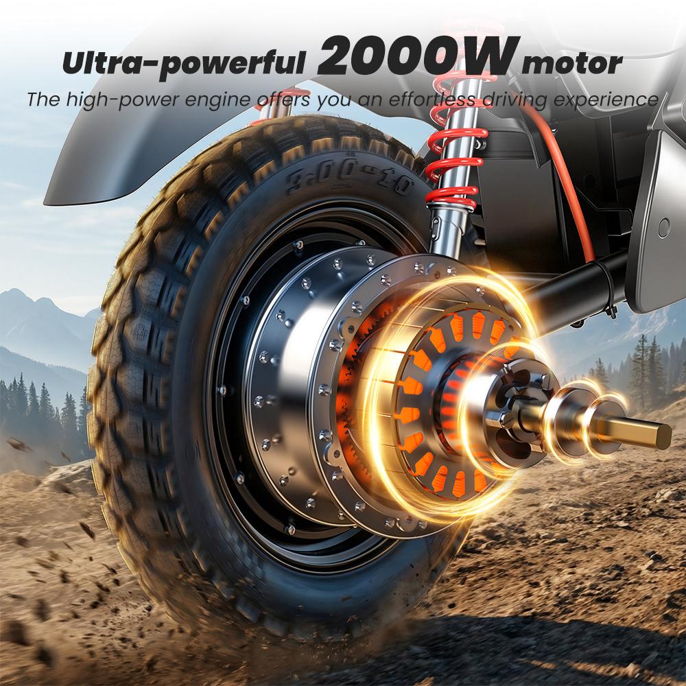 Bicicletă Electrică iScooter Y18 15" Motor de Vârf 2000W Suspensie Completă Motocicletă Electrică pentru Adulți 48V 20AH Cu Deblocare NFC Sarcina Maximă 150Kg