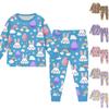 Children's Set - Printed Cartoon Two-Piece Outfit Set For Boys And Girls