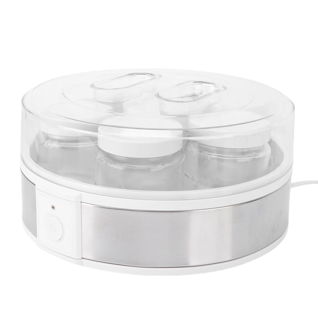 Electric Yogurt Maker 20W ABS Glass Multifunctional Portable Homemade Greek Yogurt Machine with 7 Cups for Jams Puddings