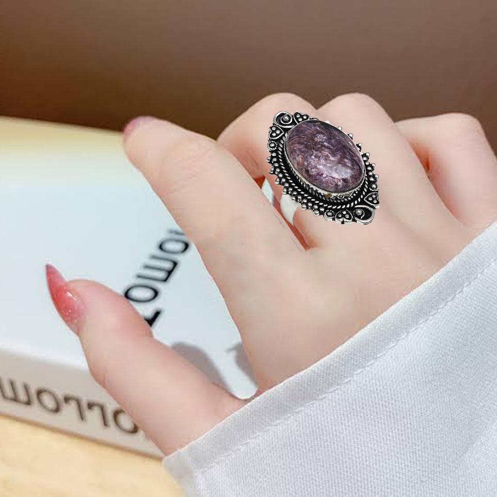 Cheroite Gemstone Handmade Silver Jewelry  "8.5"