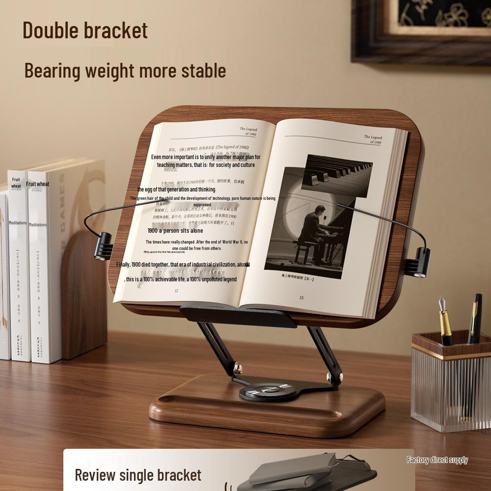 Adjustable Solid Wood Children’s Book Stand: Rotating & Lifting Feature for Maximum Comfort