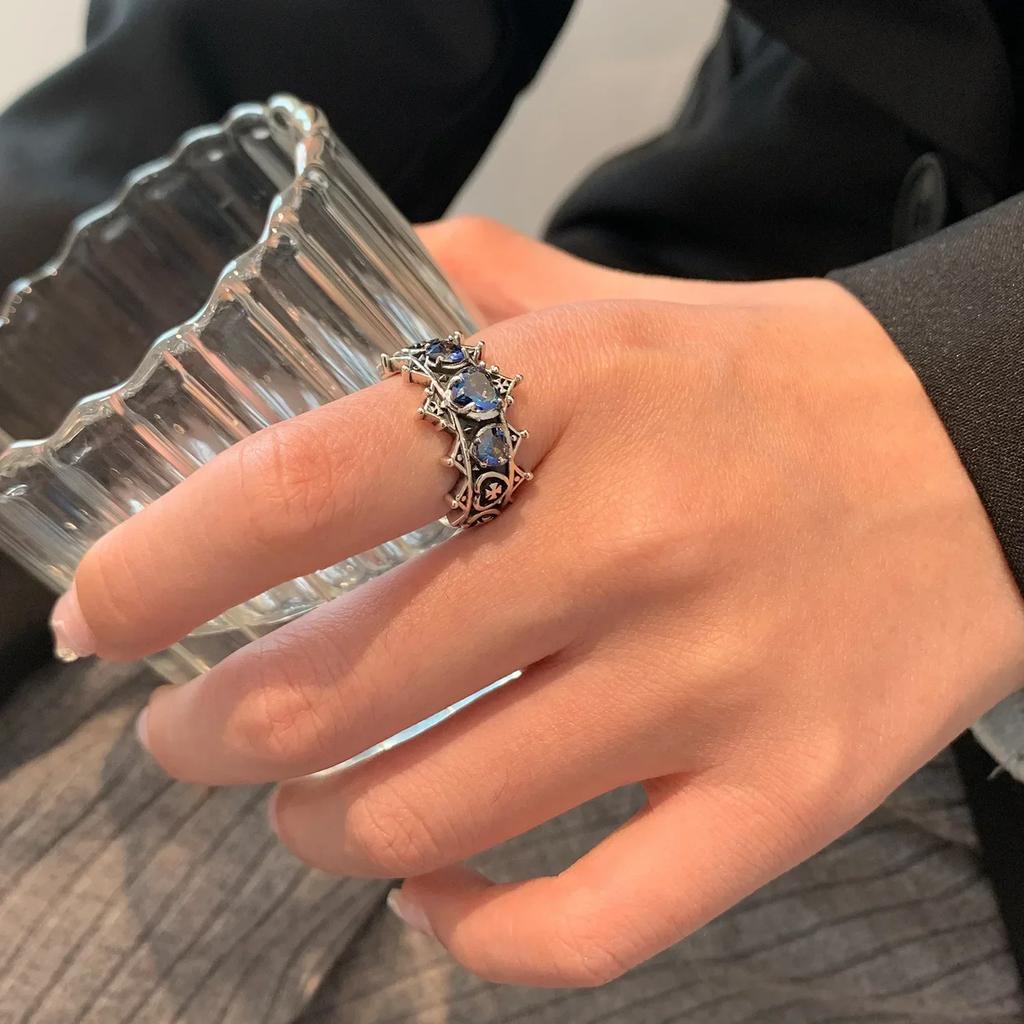 2025 Romantic Vintage Cubic Zirconia Love Heart Cross Rings for Women Girls Bridal Wedding Engagement Jewelry Gift