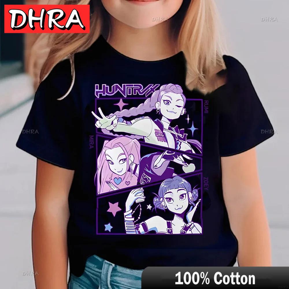 Cute K-pop Demon Hunters Rumi Mira Zpey Film Graphic T-Shirt Men Women Harajuku Y2k Tops Fashion Casual Sweatshirt Unisex Tees